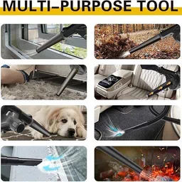 akmor 2-in-1 Portable Mini Leaf Blower &Vacuum for Lawn Care, Dust/Snow Blowing Airfoil Air Blower image 2