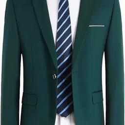 fivefeb Men Solid Single Breasted Formal, Casual Blazer image 1