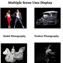 VTS Black Backdrop for Photography 8 x 12 FT., High Density Polyester F.O. Heavy Reflector image 3