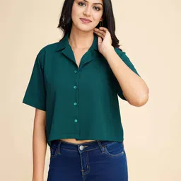 fashion ritmo Women Relaxed Fit Fit Solid Party Shirt-picture-13