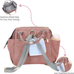 1st step Smart, Multi-Functional Waterproof Handbag with Shoulder Strap for Mother Travel Backpack Diaper Bag image 3