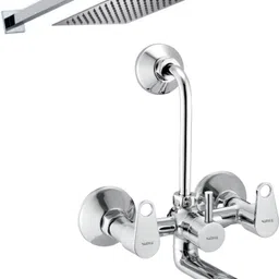 ramya Rambo Wall Mixer With L Band & 8x8 Shower Head 15inch Arm For Bathroom Tap Wall Mixer Faucet-picture-20