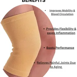 medivedha Knee Cap Support Sleeve For Pain Relief Knee Support Knee Support (Beige) Knee Support image 1
