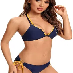 geetarts Hot bikini Embroidered Women Bikini Blue Swimsuit-picture-17
