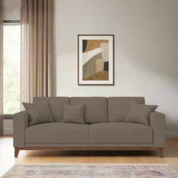 febonic Luca Fabric 3 Seater Sofa In Hazel Beige Colour-picture-22