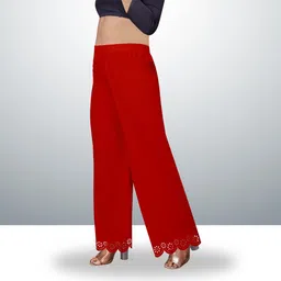 ecoundies Pack of 3 Women Straight Fit Multicolor Lycra Blend Trousers image 2