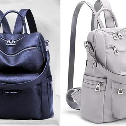 Medium 24 L Backpack Leather Backpack Purse for Women and Girls for Travel Vintage-image-82