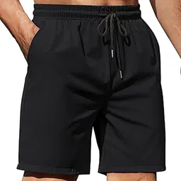 arsh fashion Solid Men Black Regular Shorts-picture-24