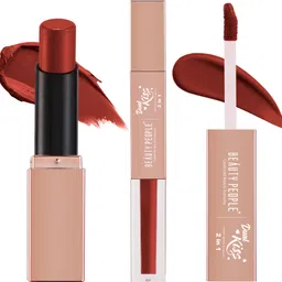 beauty people Dual Kiss 2-in-1 Matte Lipstick, Spicy Brown, 3.8gm, 4.5ml, Waterproof-picture-48