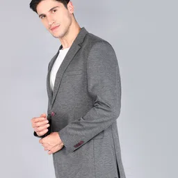 raymond Men Solid Single Breasted Formal Blazer image 3