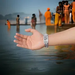 white chimes Brass Silver Coated Bracelet image 2