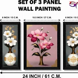 saf beautiful flower Premium for wall decoration, living room Digital Reprint 14 inch x 24 inch Painting image 4