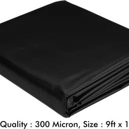mipatex 300 Micron HDPE Plastic Geomembrane Fish Pond Liner Sheet 9ft x 12ft, Tent - For Heavy Duty Small Garden Backyard Waterfall Lilly Ponds Lining Fabric (Black)-picture-24