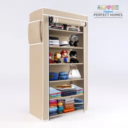 flipkart perfect homes studio 6 Layer Wardobe With Rust proof PVC Pipe PP Collapsible Wardrobe-picture-11