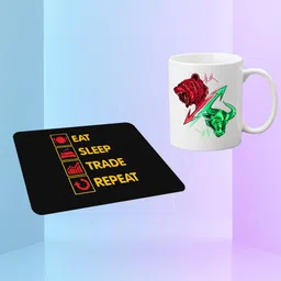 Artefact Eat Sleep Trade Repeat MousePad & Bull & Bear Mug StockMarket,Investment,Equity Mousepad-picture-21