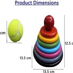 urbane chic 7 Stone Lagori Pitthu Satodiyu with 1 Ball Wooden Toy Outdoor Game Round image 3