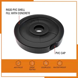 tucker fitness 10KG PVC Dumbbell Rod Set Kit with 4 Plates & Pair of Dumbbell Rods for Home Gym Fitness Accessory Kit Kit image 2