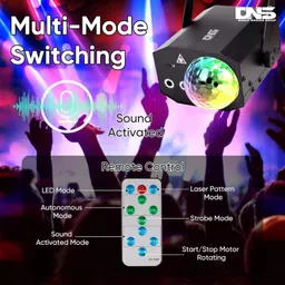 Daily Needs Shop DJ Disco Light,Sound Activated,Strobe Laser Light for Party Light – RGB Effects Motion Sensor Light image 3