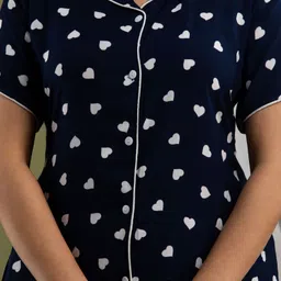 pingala Women Shirt & Pyjama set Blue Printed image 4