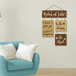 vibecrafts Decorative Motivational Multicolour Engineered Wood Wall Hanging Quotes image 3