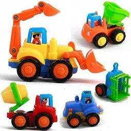 razz bazz Construction Toy Play Set|Excavator, Dumper, Cement Mixer & Tractor Trolly-199-picture-16