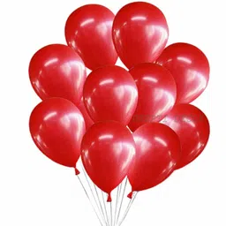 keiser Solid 90 Pcs Red Color Latex Super Metallic HD Balloons 12" Balloon image 2