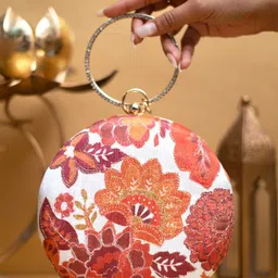 ARTKLIM Floral Embroidered Box Clutch-picture-27