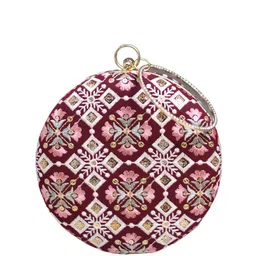 ARTKLIM Floral Embroidered Box Clutch image 3