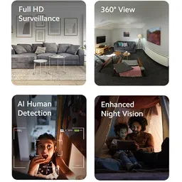 generic EYETECH 360 Security Light Vision, Night Vision Camera Remote Indoor 1080p V380 Pro App 360 Degree Watch Live Streaming image 4