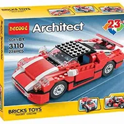 Galaxy Hi-Tech 23-in-1 Super Magic Building Blocks Set 278+ Pieces Creative Construction Toy for Kids Includes Instruction Manual Ideal for Boys & Girls Ages 6+ DIY Brick Truck, Car, Jet, Crane Models image 2