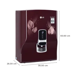 LG PuriCare 8L RO + UV Water Purifier with Multi Stage Filtration Process (Crimson Red) image 2