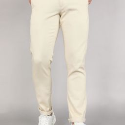 van heusen sport Men Slim Fit Beige Cotton Blend Trousers-picture-2
