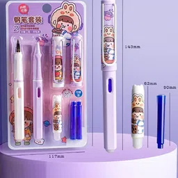 netizen Quality Fountain Pens Set, Erasable Ink, including cartridge, Gift for Kids Fountain Pen image 5