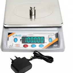 nibbin 30Kg Counter Rechargeable Weight Machine With Stainless Steel-Top for Home/Shops Balance Scale-picture-37