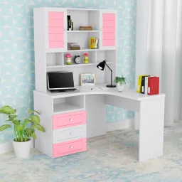alex daisy French Collection Kids Study Table in Pink Finish image 1