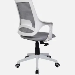 rose furniture Mono Breathable Mesh Ergonomic Chair in White & Grey Colour image 5
