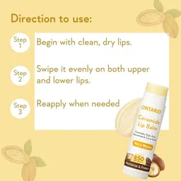 ontario Ceramide Vish care Lip Balm with SPF50 PA+++ - Kojic Acid & NiacinamideAX15 Natural image 5