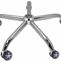rajcheif Revolving Chair Steel Chrome (Spider) Base with Twin Caster (Alloy 100% Nylon) Wheel Base Heavy Duty in 27 inch Braking and Locking Furniture Caster-picture-20