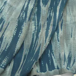 rbfabrics Self Design Silk Women Blue Stole image 2