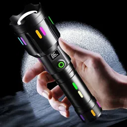 cicasto Strong Beam Zoomable 5 Mode LED Torch For Outdoor 6 hrs Torch Emergency Light image 5