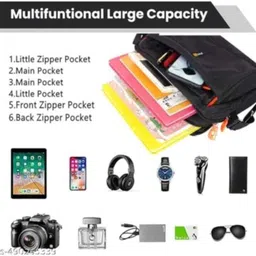 genzgeneration Black, Red Men & Women Sling Bag (pack of 1) image 3