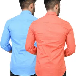 feel high Men Regular Fit Solid Casual Shirt image 2