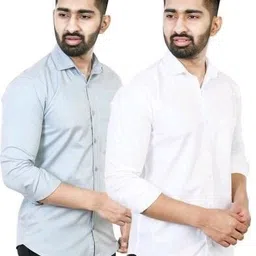 silverbuck Men Regular Fit Solid Cut Away Collar Casual Shirt-picture-13