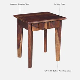 woodsworth from pepperfry Avilys Sheesham Wood Bedside Table In Provincial Teak Finish image 3