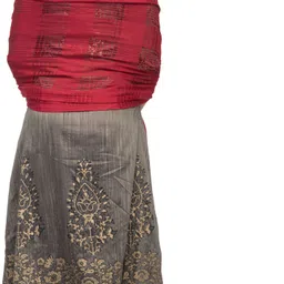 johar kamal Cotton Blend Checkered Red Women Dupatta image 2