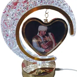 rudram arts Crystal Moon Led Lamp Table Top Photo Frame for Anniversary Birthday Gifts Night Lamp-picture-41