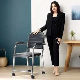 goyalson Leatherette Office Visitor Chair image 1