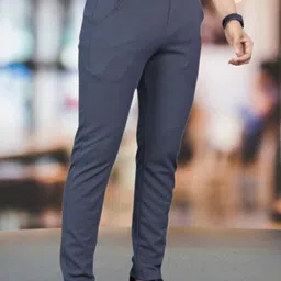 metronaut Regular Fit Men Grey Polyester Trousers image 3