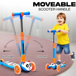 Foldable Kids Scooter for Unisex Kids with Rear Foot Brake & Lighting Wheels-image-88
