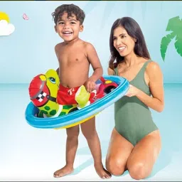 kindertales Pool Rider Frog (IND*7412) Baby Toys & Games Inflatable Swimming Safety Tube image 4